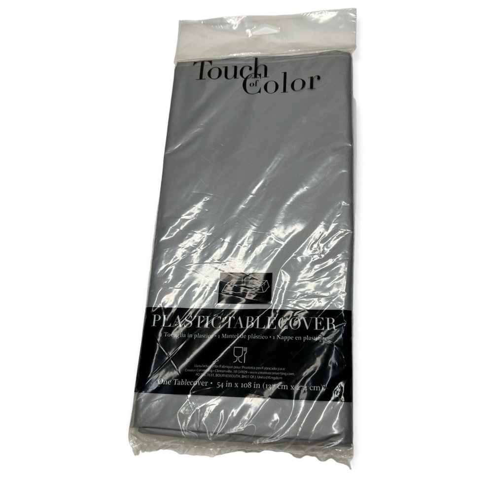 Touch of Color Plastic Table Cover Gray